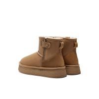 森达雪地靴女款冬季舒适保暖休闲短靴XFU01DD4