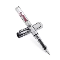 凌美钢笔练字文具全透明墨水笔透明色F尖0.7mm