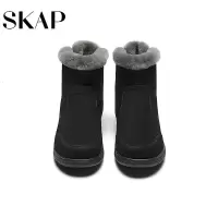 圣伽步SKAP冬季休闲女靴短靴雪地靴AER05DD3