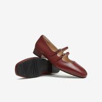 Bata玛丽珍女秋季羊皮法式通勤浅口复古单鞋24331CQ4