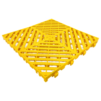 臻远 ZY3121307地格栅塑料拼接地板垫网格垫板 黄色