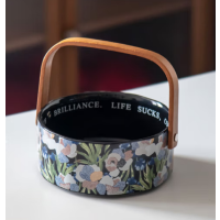 SUCCOHOMEWARE小清新花卉复古风 GARDEN提篮-黑色(单位:个)