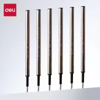 得力(deli)SE9-10臻顺滑按动中性笔替芯 按动签字笔宝珠笔笔芯 1.0mm子弹头 黑色 1支装