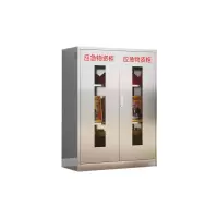 乙壬不锈钢防暴器械装备柜工具柜安保反恐盾牌柜警务室防爆柜304加厚材质1200*900*450应急物资柜 不含器材
