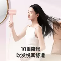 康夫(Kangfu)电吹风机家用大风力大功率高速等离子恒温便携无叶吹风筒低噪速干F9粉