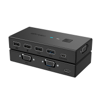 迈拓维矩(MT-viki)kvm切换器vga二进一出双电脑共用显示器键盘鼠标共享器2口送原配KVM线MT-KV2