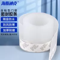 海斯迪克 自粘型密封条 门窗隔音防水防风保温封条 透明25mm5米(1卷)
