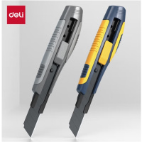得力(deli)大号工业风防锈黑刃美工刀 单位:个