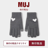 加厚双层冬季保暖手套女式针织毛线内里加绒户外骑行不可触屏