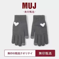 加厚双层冬季保暖手套女式针织毛线内里加绒户外骑行不可触屏