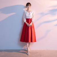 大合唱团演出服女学院风气质主持指挥服装 款式3