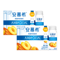 [7月生产]伊利安慕希黄桃燕麦风味酸牛奶200g*8盒*2箱真实果粒 礼盒装