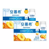 伊利安慕希黄桃燕麦风味酸牛奶200g*8盒*2箱真实果粒 礼盒装