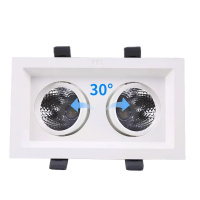 佛山照明(FSL) 灵凡双头豆胆灯嵌入式方形豆胆灯 2*9W-白光-双头