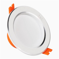 佛山照明(FSL) LED筒灯白玉银边筒灯天花灯 开孔90-100mm/3寸-6W-白光(10个装)