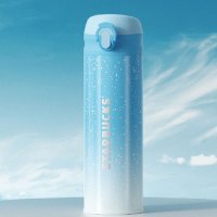 星巴克星空蓝款弹跳保温杯11155129 414mL