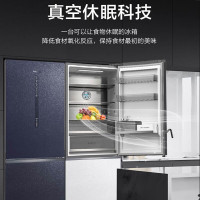 海信冰箱BCD-415WTDGVBPIV冰蓝纹釉