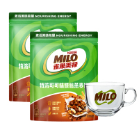 雀巢美禄特浓可可味烘焙蒸麦片400g*2袋高膳食纤维添加益生元燕麦即食冲调谷物