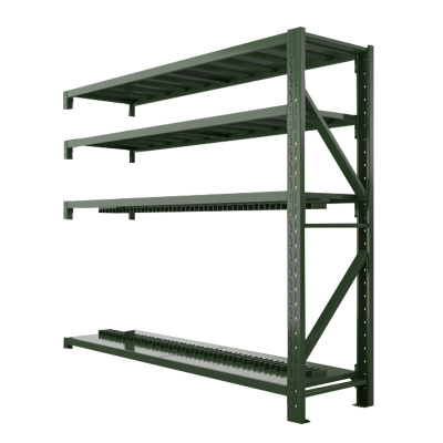 乙壬消防铁锹镐农具摆放架安保装备器材存放架绿色货架大盾牌架重型-副架