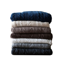 木雅纯棉针织毯子180*200cm