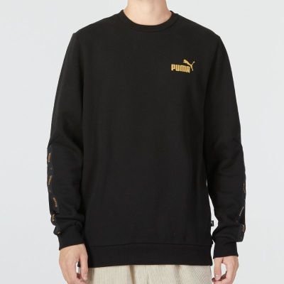 彪马(PUMA)卫衣男装新款运动服跑步训练针织毛圈保暖宽松休闲圆领套头衫 674346-73 ZP