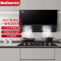 红日(RedSun)烟灶套装家用油烟机超薄近吸抽油烟机红外灶节能大线定时火力高热效灶 JED25H+TEX28B天然气
