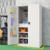 国翌 GY-HBW1C五金工具收纳柜 带抽钢制储物整理柜网板置物柜1000*500*1800mm