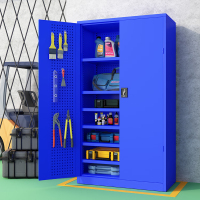 国翌 GY-CLW6B五金整理收纳柜 车间工具柜挂钩零件储物柜带板钢制置物柜1000*500*1800mm