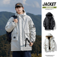 承友冬季白鸭绒工装羽绒服男士加肥加大码肥佬宽松胖子肥佬外套