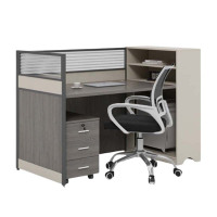 铭威盾职员电脑桌现代简约员工位办公桌位桌椅结合屏风员工位单人位(含柜椅)