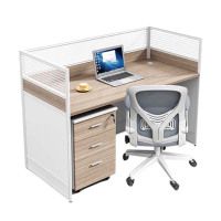 汉诺鑫威职员办公桌椅组合简约现代屏风卡座工位隔断式财务工位桌子单人位+活动柜+椅