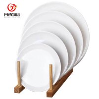 丹诗致远 加厚密胺浅盘自助餐圆盘菜盘炒菜盘 10寸