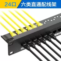 SK-LINK 六类48口网络配线架 CAT6类19英寸机架式1U非屏蔽机柜工程级镀金理线架网线梳理器 SK-P6-48