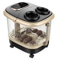 港德GD-T黑金色足浴盆泡脚桶电动按摩洗脚盆