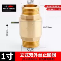 全铜立式止回阀卧式逆止阀水管水表热水器单向阀【单位：3个/组】-1寸立式外流外