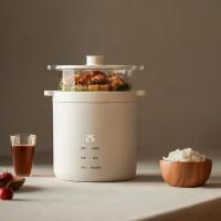 OLAYKS电饭煲 电饭锅家用1-2人 迷你煮粥饭锅小型陶瓷釉内胆1.2L小礼帽+蒸笼 OLK-05-02A 旗舰款/台