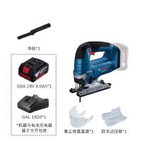 博世GST185-LI专业锂电无刷充电式曲线锯木工工具锯子手电锯木工锯裸机+GAL1820充电器+4.0Ah电池