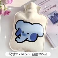 冬季热水袋灌水毛绒暖手宝学生卡通可爱草莓熊热水袋注水加厚防爆-随机混发6个装