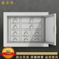鑫金虎 钢制大10抽壁挂手机屏蔽柜考场物理屏蔽保密存放柜482*241*406mm