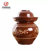 丹诗致远 泡菜坛子四川土陶老式陶瓷腌菜罐咸菜坛带盖酸菜缸 4.5斤无内盖