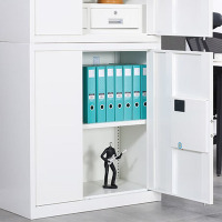 汇得立 保密柜钢制文件柜 分双节带抽电子指纹锁