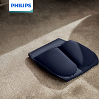 飞利浦脚部按摩器 按摩仪抱枕全身腰背腿按摩器热敷按摩靠垫枕头按摩器 PPM3402F 深蓝色 / 台
