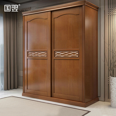 国翌 GY-YG-186121移门衣柜家用卧室胡桃色衣柜收纳柜衣橱储物柜 1800*610*2100mm
