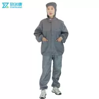 致尔康 无尘服防静电 分体连帽防尘服男女 灰色3XL 洁净服无尘衣喷漆工作服