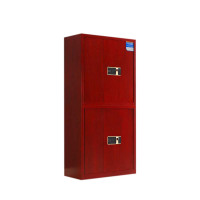 乙壬保密柜财务档案柜文件柜办公室资料储物柜保险柜电子密码国保锁通双节红木纹-指纹密码锁