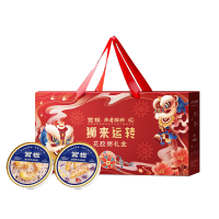 官栈x非遗醒狮·狮来运转营养金蝶胶全谷物粥210g*8碗装