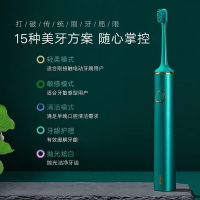 拜尔电动牙刷G1天青色-豪华版-USB充电线1个+主机1个+刷头6个+便携盒1个