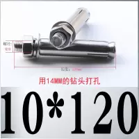 国标304不锈钢膨胀螺丝拉爆膨胀管螺丝螺栓 M10*120 50只