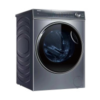 海尔(Haier)洗衣机超薄全自动9kg滚筒一级能效直驱变频家用493mm超薄紫外除菌XQG90-B14376LU1
