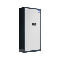 正斌保密柜财务档案柜文件柜办公室资料储物柜保险柜电子密码国保锁通体灰框白门-电子密码锁